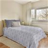 PENSIERI DELICATI Telo Copriletto 220x280 cm, Telo Singolo 100% Cotone Pique, Ideale Come Telo Arredo, Coperta Salva Letto 1 Piazza e Mezza, Fantasia Olivia Grigio, 100% Made in Italy