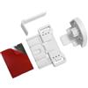 GARDINIA EASYFIX Set di fissaggio e adesivo EF-1 per tende a rullo, Supporto di fissaggio o adesivo sul telaio della finestra, Montaggio senza forare, Campo di regolazione: 3-25 mm, Plastica, Bianco