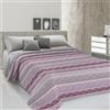 PENSIERI DELICATI Telo Copriletto Matrimoniale 260 x 280 cm, Telo Singolo 100% Cotone Pique, Ideale Come Telo Arredo, Coperta Salva Letto 2 Piazze, Fantasia Rodrigo Rosa, 100% Made in Italy