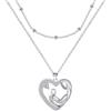 Micory Collana Donna Argento Sterling 925 Collana Mamma Figlia,Regalo Donna Originale per nonna Mamma Figlia Anniversario