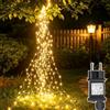 Cozymeow Cascata Luci Natale 1M 100 LED Cascata di Luci per Albero di Natale