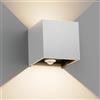 Klighten Lampada da esterno, 12W Applique da Parete con sensore di movimento per luci esterni/interni Lampada da parete con fascio regolabile IP65 Impermeabile 4000K, Grigio