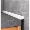 WOLAIYE Barriera d'acqua per lavandino, soglia della doccia, barriera impermeabile per bagno, striscia pieghevole in silicone paraspruzzi (bianco-2 m)