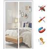 MAIFENGL Zanzariera Magnetica per Porte, Anti Insetti Traspirante Tenda Zanzariera Chiusura Automatica, Facile da Installare, per Balcone Soggiorno Ingresso-White-C|| 120x250cm(47x98inch)