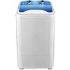 Cpaps Lavatrice di carico superiore Lavatrice portatile Casa Singolo Barile Lavatrice compatta Piccola 7KG Capacità Lavaggio/Disidratazione Programmata con un solo clic Pulizia profonda (Blue)