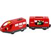 Uposao Trenino Elettrico per Bambini, Collegamento Magnetico Locomotiva, Giocattolo di Trenino Elettrico Locomotiva A Batteria Treno Elettrico Giocattolo da Pista Regalo di Compleanno per Bambini