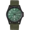 Silverora Orologio da uomo militare sportivo da uomo orologio da lavoro sul campo analogico orologio da polso sportivo casual in nylon, verde