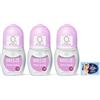 Felce Azzurra 3x BREEZE Perfect Beauty Deodorante Roll On 50ml + 1 Confezione di Talco Felce Azzurra in omaggio, Busta da 100g