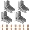 HFDONGL 4 Pezzi Gambe per Tavoli Pieghevoli Cerniere per Legno Gambe Pieghevoli per Tavolo con 44 Viti Gambe Tavolo Pieghevoli per Tavoli e Letti in Legno