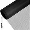 BUZIFU Zanzariera Rete in Fibra di Vetro, Zanzariera a Rete per Finestre 150 * 270cm Ricambio Rete Zanzariera per Finestra Resistente a Raggi UV con 1 Spazzola per la Pulizia 2 in 1 (Nero)