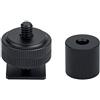 JJC Adattatore per slitta a freddo con dadi a doppia chiusura + adattatore per dadi a barilotto da 1/4 a 20 con attacco a vite per microfono a luce flash, per SmallRig Magic Arm 1498 1497