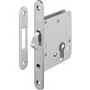 Gedotec Serratura da infilare in acciaio inox per porte scorrevoli Serratura per porte scorrevoli a inserimento - H5500 | Startec | Serratura a gancio con catenaccio circolare | argento opaco