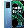 realme 8 5G Smartphone, Processore 5G Dimensity 700, Display fluido a 90 Hz, Grande batteria da 5.000 mAh, Fotocamera da 48 MP con modalità Nightscape, Dual Sim, NFC, 4+64GB, Blu (Supersonic Blue)