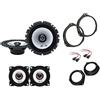IPNOSIS ABSOLUTE PRESSURE SOUND Kit 4 Casse ALPINE SXE-1725S + SXE-1025S Compatibile con Fiat Punto Evo, Punto 199 dal 2005, Grande Punto + 2 Supporti Anteriori + 2 Supporti Posteriori + 4 Connettori
