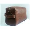 Fatto a mano Nuova borsa da toeletta unisex in vera pelle di bufalo da viaggio doppio kit ...