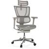 HJH Office sedia ergonomica per ufficio ERGOHUMAN SLIM G GEN2 design originale, utilizzo 24 ore su 24, sedia girevole con supporto lombare flessibile, mesh grigio chiaro