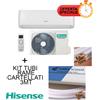 Hisense Climatizzatore Hisense Inverter EASY SMART 9000 Btu + Kit Tubi Rame 3MT Cartellati CA25YR03G + CA25YR03W R-32 Wi-Fi Optional