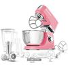 Sencor impastatrice planetaria STM 635, Robot da Cucina, 1000W, 7 velocità, frullatore da 1,5 Litri, Ciotola in Acciaio da 4,5 Litri con paraschizzi Cucina, 6 Anni di Garanzia Motore (ROSA CHIARO)