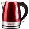 Girmi BL32 Bollitore Cordless Inox, 1.2 Lt, 1630 W, Resistenza nascosta, Bse di rotazione a 360°, Corpo in metallo, Rosso