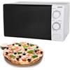 MPM - 20-KMM-12/W - Microonde - 20 L - Libera - Con manopola e funzione di scongelamento - 700 W - Microonde - 5 livelli di riscaldamento e timer - Piatto girevole - Elettrodomestico - Piccolo/Mini -