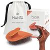 Manta Hair Manta Curls Spazzola per capelli anti-rottura, spazzola districante per capelli ricci e afro, spazzola delicata per capelli bagnati e asciutti da donna, arancione