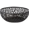 Alessi Cactus MSA04/29 B Fruttiera Traforata, Acciaio Colorato con Resina, Nero
