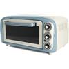 Ariete 979 Forno Elettrico di Design 18 Litri - Ideale per pizza da 30 cm - Doppio vetro - 1380 Watt - Acciaio Inox - Linea Vintage - Celeste