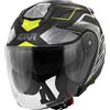 Givi Casco moto Jet Givi X.25F TRACE Nero Titanio Giallo