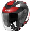 Givi Casco moto Jet Givi X.25 TARGET Nero Bianco Rosso