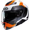 Hjc Casco Moto Modulare P/J Hjc i91 CARST MC7 Nero Bianco Aranci