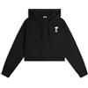 Freddy Felpa corta oversize con zip e cappuccio e stampa Snoopy