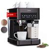 Klarstein Macchinetta Caffe Espresso 1.8L, Macchina da Caffè Freddo, Caffè Macinato e Cappuccino, Macchina Caffe Barista da 20 Bar, In Acciao Inox per Caffè Latte e Macchiato, 1350W con Montalatte