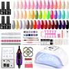 COSCELIA Kit smalto semipermanente, 46 colori smalto gel UV semi permanente 110 W lampada UV/LED, kit di unghie gel UV completo levigatrice per unghie professionale base e top coat kit manicure