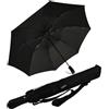 iX-brella Ombrello tascabile XXL 124 cm in fibra di vetro con sistema automatico, Nero , 124 cm, Ombrello tascabile XXL