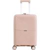 Pierre Cardin - Valigia Trolley rigido con rotelle girevoli 55x38x20 (Beige)