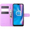 Kezaizhe Custodia per Alcatel 1S 2020 PU Pelle Wallet Protettivo Cellulare Flip Cover per Alcatel 1V 2020 / 3L 2020 / 3V 2020 a Portafoglio Telefono con Magnetica (Purple)