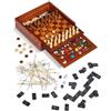 MULTIGIOCO IN LEGNO DAL NEGRO DAMA TRIA BACKGAMMON GIOCO DELL?OCA