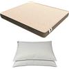 Baldiflex Materasso in Waterfoam Matrimoniale Power, con Rivestimento in Aloe Vera Fascia 3D Massaggiante, Ergonomico, Traspirante, Antiacaro (170x200 cm + 2 Cuscini Omaggio)