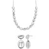 SKAGEN Collana e Orecchini da Donna Anja Pebbles in Acciaio Inossidabile Argento, Set