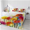 Italian Bed Linen Parure Lenzuola Matrimoniale 100% Cotone Sogni d'Autore, Completo Letto 2 Piazze con Lenzuolo Sopra e 2 Federe, Stampa Digitale Alta Definizione, Made in Italy, SD44