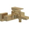 Villeroy & Boch Architectura Square rubinetteria a parete per vasca da bagno, rubinetto per vasca con protezione antiriflusso e funzione deviatore, miscelatore per vasca a risparmio idrico, oro