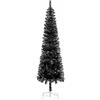 Festnjght Albero di Natale, Albero di Natale Slim, Albero di Natale Decorato, Albero di Natale Artificiale, Sottile Nero 180 cm