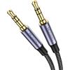 MOSWAG Cavo Aux Jack 3.5 to Jack 3.5 1M | Cavo 3.5mm Maschio Maschio Cavo Jack Stereo Intrecciato in Nylon per Telefoni Cuffie Altoparlanti Tablet PC Lettori Musicali