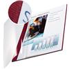 LEITZ impressBIND copertina flessibile fronte trasp. - f.to A4 dorso 14mm (106-140 fogli) - Bordeaux - 74150028
