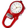 findtime Orologio da polso da uomo con torcia a LED, analogico, da tasca, per sport all'aperto, portachiavi, orologio da polso, orologio da polso, per campeggio, escursionismo, Rosso