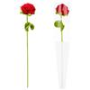 FINGERINSPIRE 2 Fiori di Rosa Fatti a Mano Lavorati a Maglia con Sacchetto di Pacchetto, Fiori Artificiali Lavorati a Maglia Rosa all'Uncinetto, Rose Rosse Fatte a Mano per Moglie/Fidanzata/Amanti