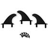 iBOARD - Pinne per tavola da surf, in schiuma, 3 pinne + 6 bulloni + 1 chiave per attrezzi, colore: Bianco lato nero