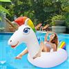 SUNCLAY Unicorno Gonfiabile Galleggiante, Gigante per Adulti e Bambini,Materassino,Animali Giocattoli per Piscina Mare Vacanza Estate