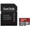 SanDisk Ultra Scheda di Memoria MicroSDHC da 16 GB + Adattatore SD, con A1 App Performance, Velocità fino a 98 MB/sec, Classe 10, U1, per Fotocamere