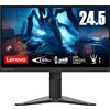 Lenovo G25-20 Monitor Gaming - Display 24.5 FullHD TN (Risoluzione 1920x1080, FreeSync Premium, 165 Hz, 1 ms, Input 2xHDMI e 1xDP, Cavo DP, Base in Metallo) Regolabile in altezza/inclinazione - Black